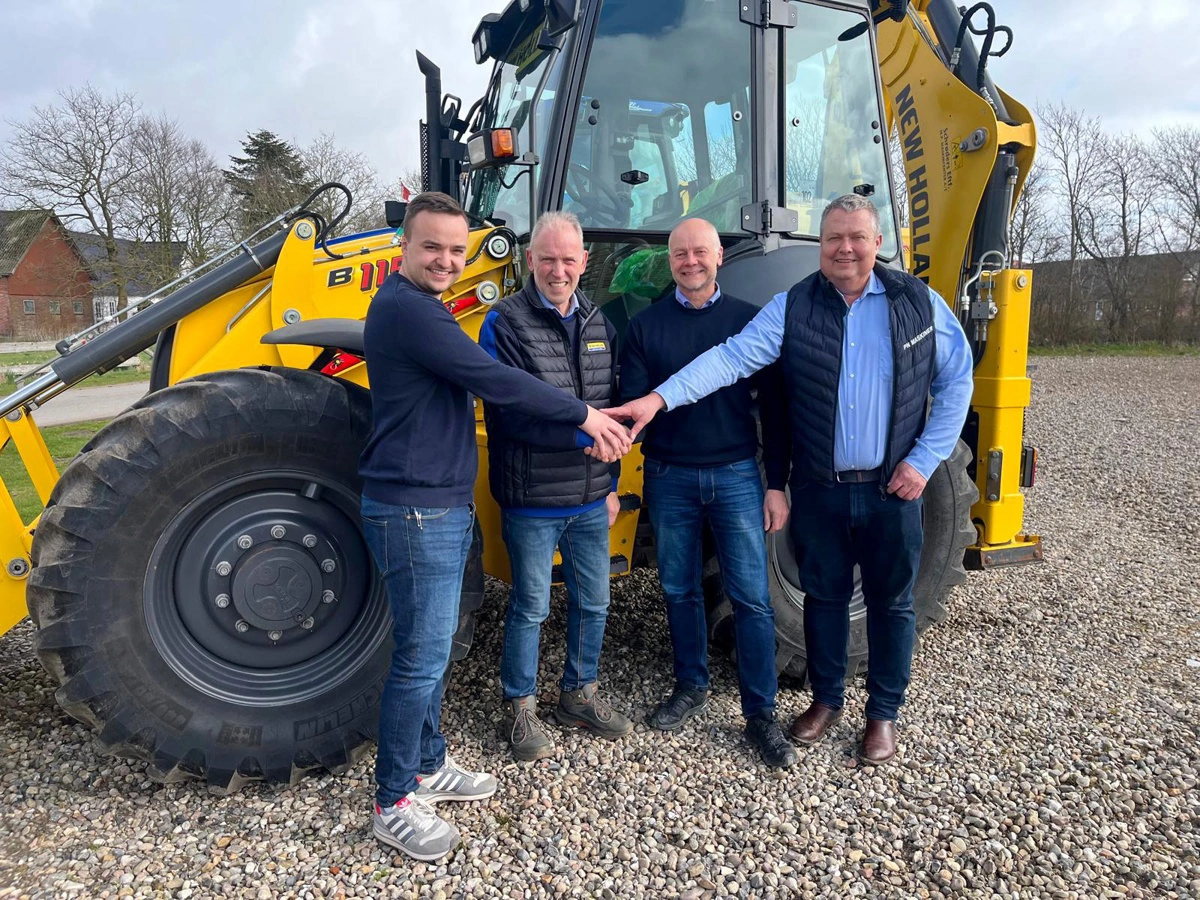 Fra venstre: Søren Boje, Magne Pagård, Torben Petersen og John Petersen. Foto: PN Maskiner
