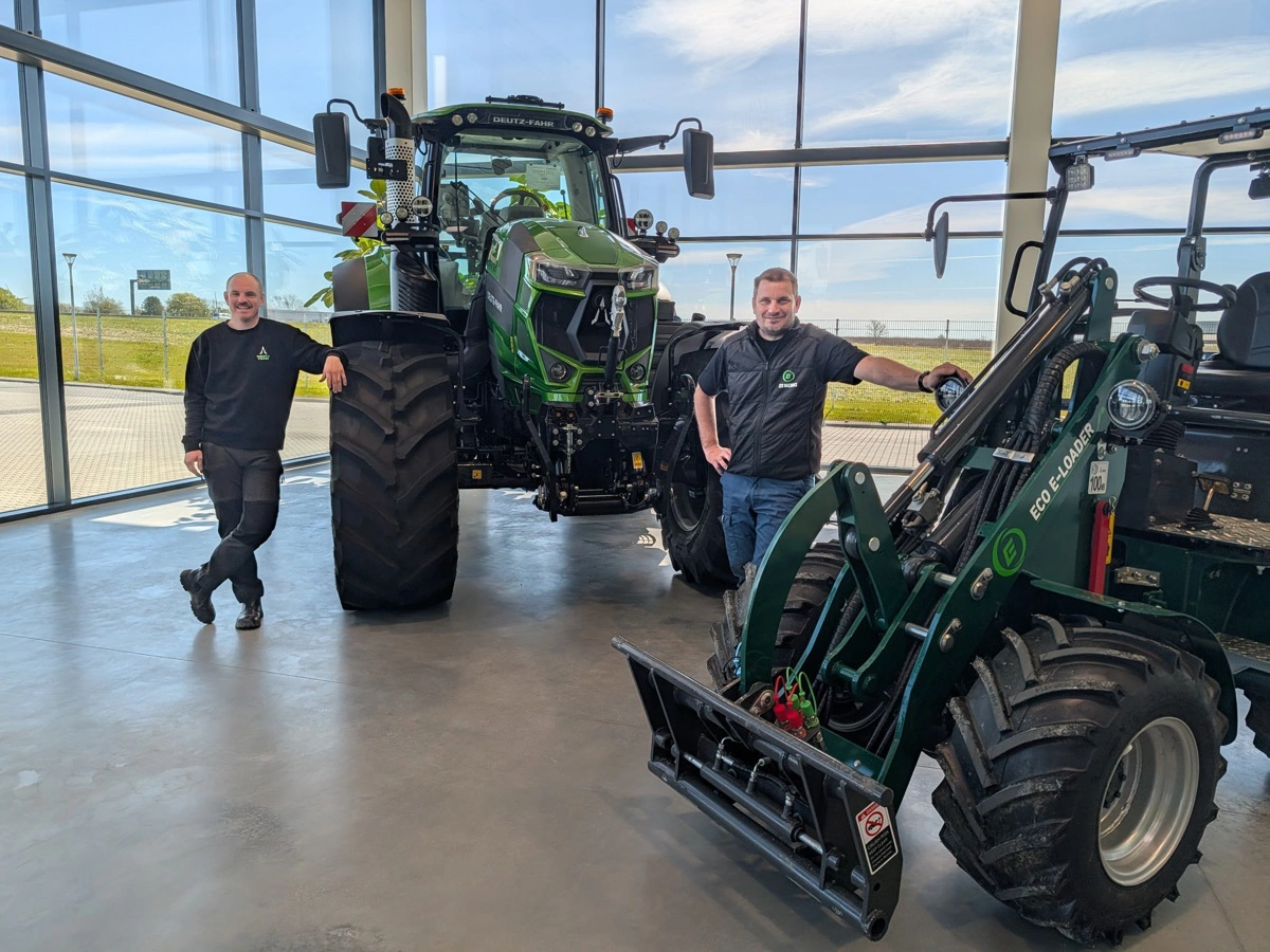 Andreas Lyngø (tv.) er blevet ansat med fokus på Deutz-Fahr på Fyn, mens Søren Truelsen (th) er blevet ansat med fokus på Eco Machines. Foto: Moni Worldwide