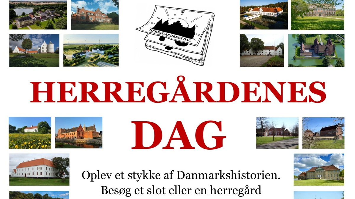 54 herregårde deltager i Herregårdenes Dag 16. august 2026. Illustration: Gammel Estrup Danmarks Herregårdsmuseum.