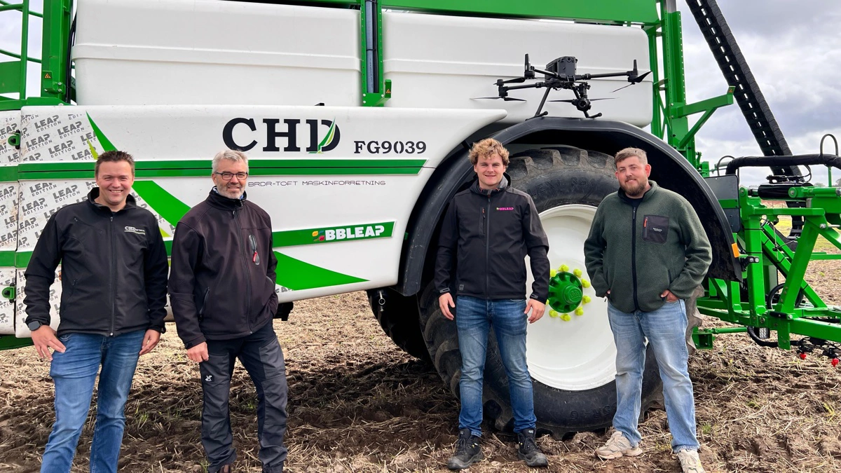 Demonstrationsteamet fra Brdr. Toft og Akson Robotics er klar til at vise mulighederne med CHD-sprøjten i Leap Edition frem. Fotos: Brdr. Toft