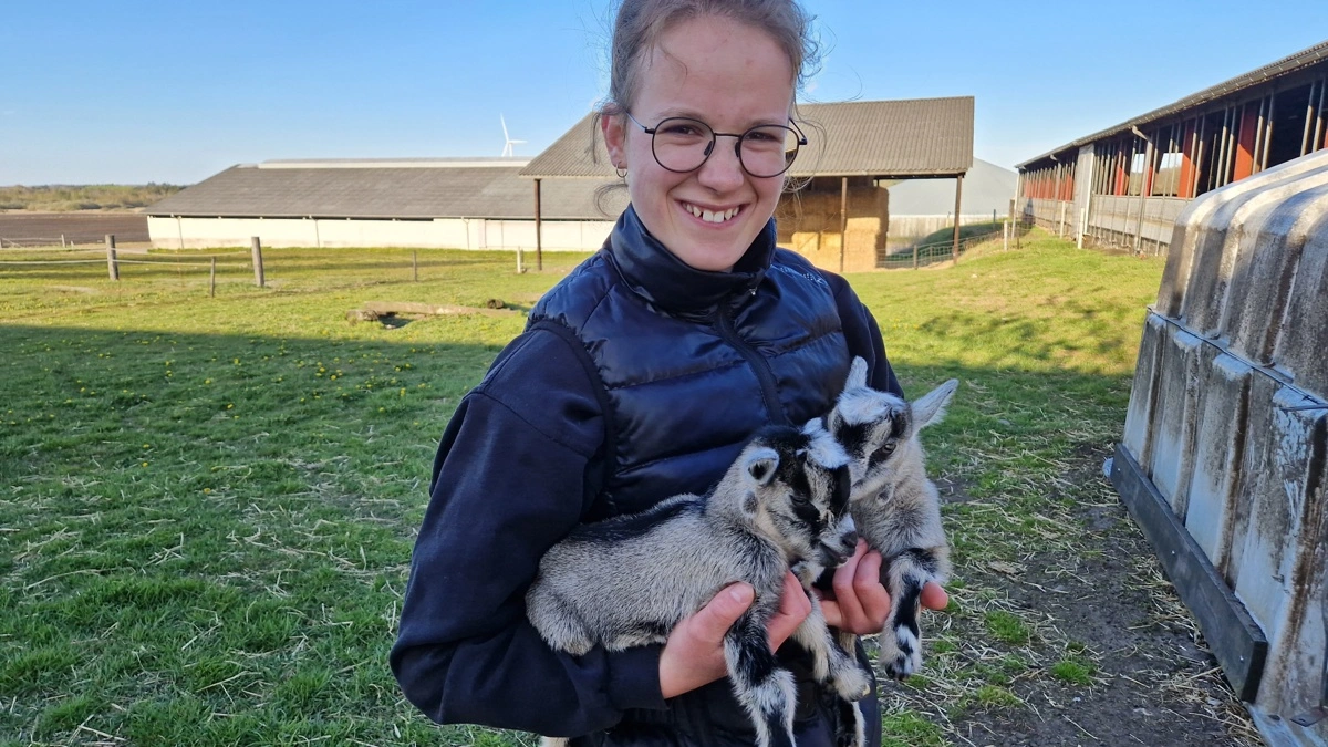 Rikke Solgaard Jensen er vild med geder. I år kan hun fejre 10-års jubilæum som gedeudstiller på Landsskuet. Fotos: Privat