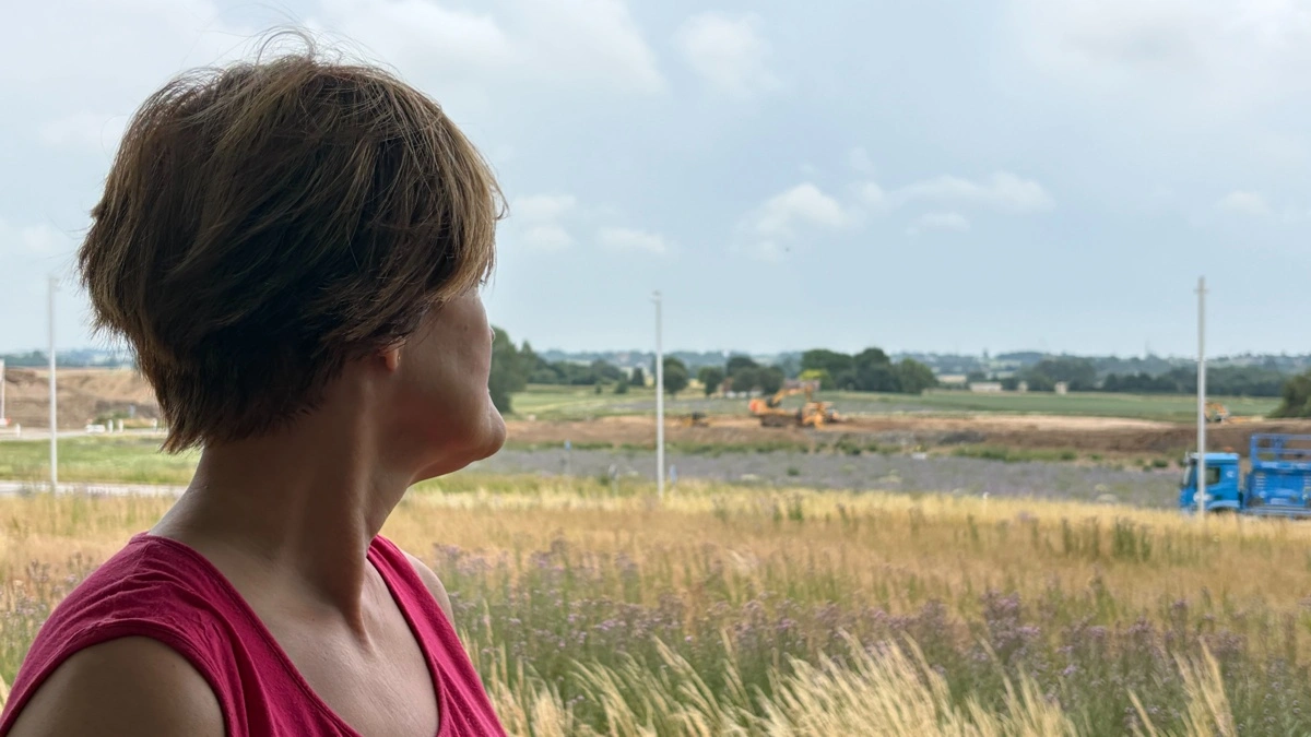 Ifølge Anne Wolfenberg arbejder fem store maskiner på arealet. Privatfoto