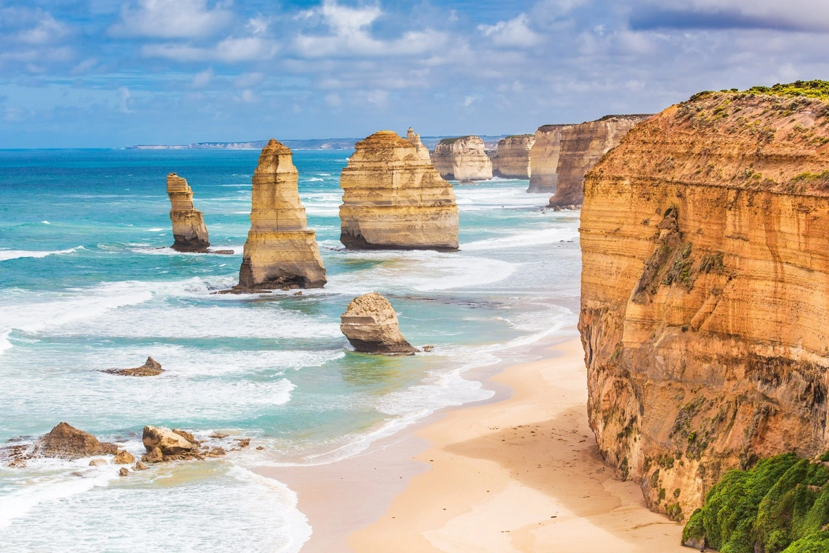De 12 apostle på Great Ocean Road er et unikt og imponerende syn.