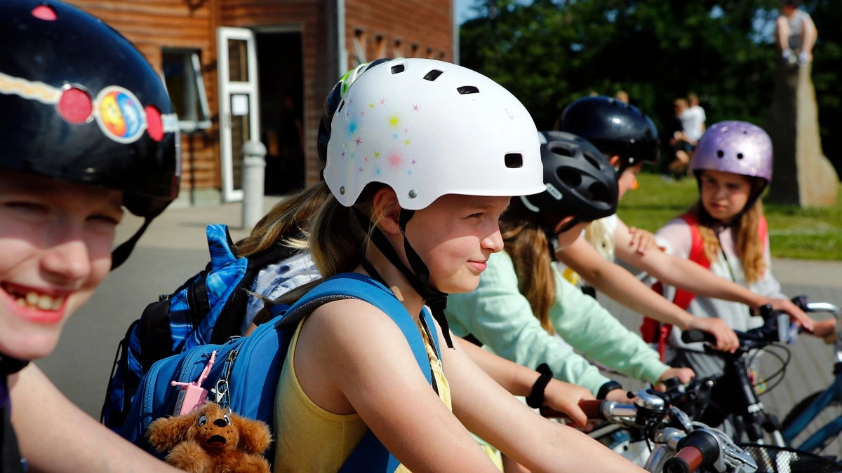 Cyklistforbundets gratis kampagne Alle Børn Cykler har hvert år omkring 100.000 børn med, hvor de cykler til skole og bruger cyklen i skoletiden. Foto: Cyklistforbundet
