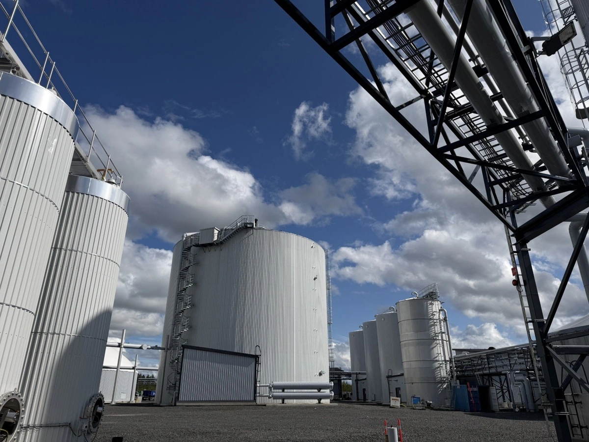 Det nye biogasanlæg i Nurmo i Finland har en kapacitet på 360.000 ton biomasse om året.