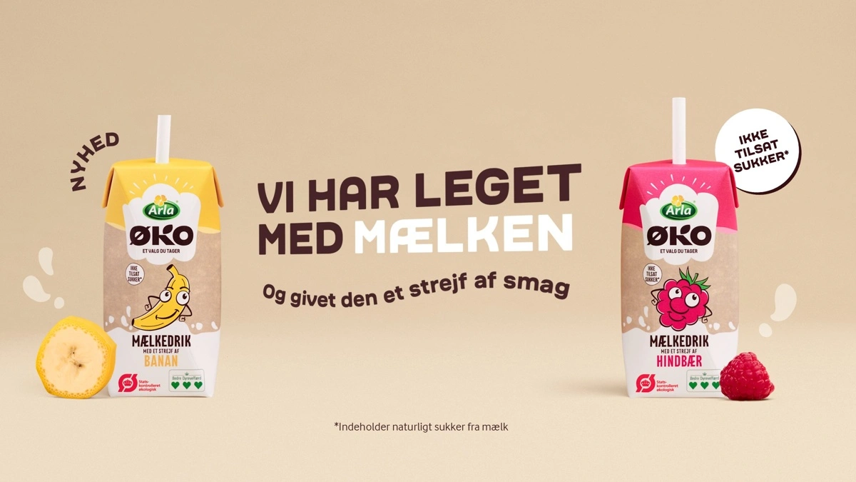 Sådan ser Arlas nye mælkevarianter ud, der er tiltænkt mellemmåltider, madpakken eller når man generelt er på farten. Foto: Arla