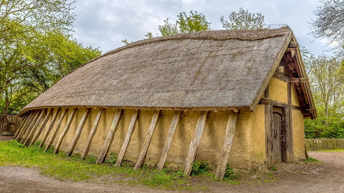 Et vikinge-langhus. Foto: Colourbox