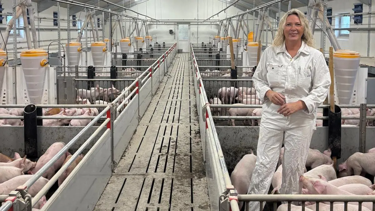 For Britta Svenningsen er samspillet mellem dyr, medarbejdere og produktion en vigtig del af glæden ved arbejdet på Bjerregaard.