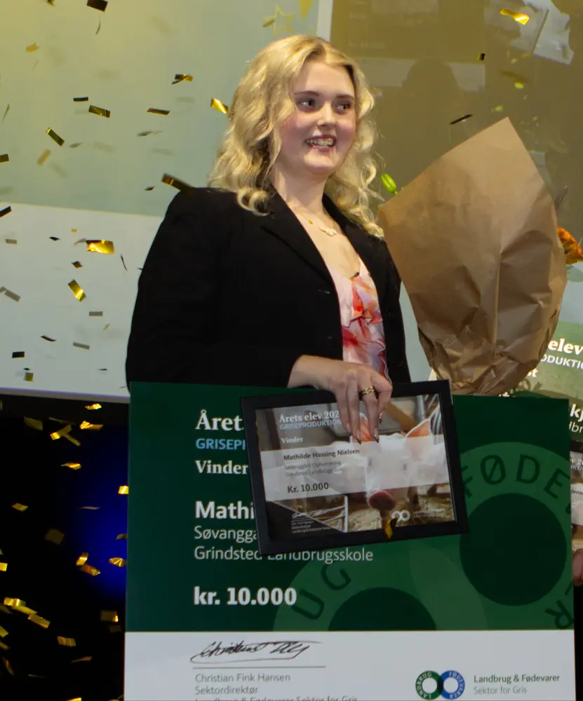 -	Lige nu ryster jeg stadigvæk rigtig meget. Det er lige sådan chokket. Men jeg er så glad og beæret, siger Mathilde Hassing Nielsen. Foto: Erik Hansen