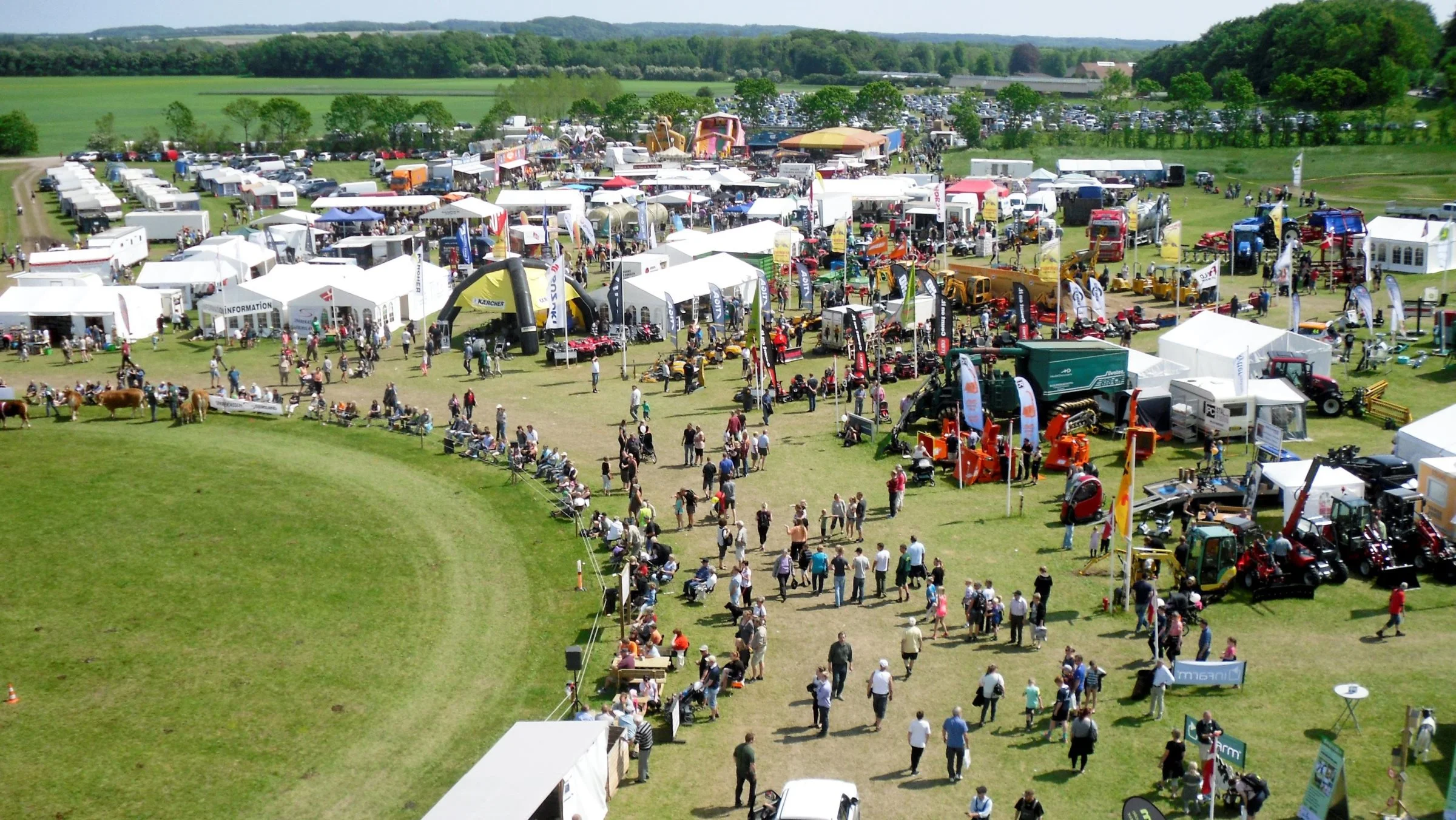 Sådan plejer det at se ud hvert eneste år i maj. Men corona-situationen har gjort, at Landbrugsmessen Gl. Estrup har udskudt deres messe til 2021. Arkivfoto