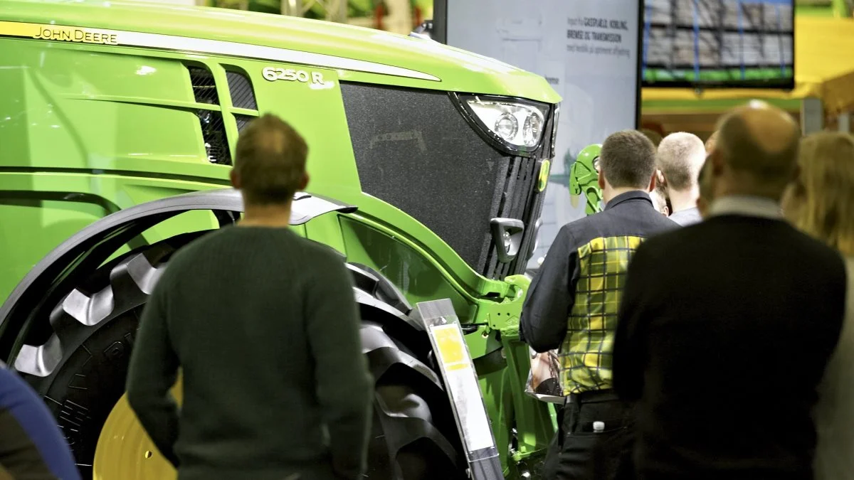 De grønne traktorer fra John Deere kommer på Agromek 2018. Foto: Erik Hansen.