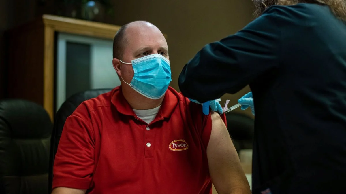 Tyson Foods har investeret mange midler for at få så mange af virksomhedens medarbejdere vaccineret. | Foto: Melissa Melvin/AP Images for Tyson Foods