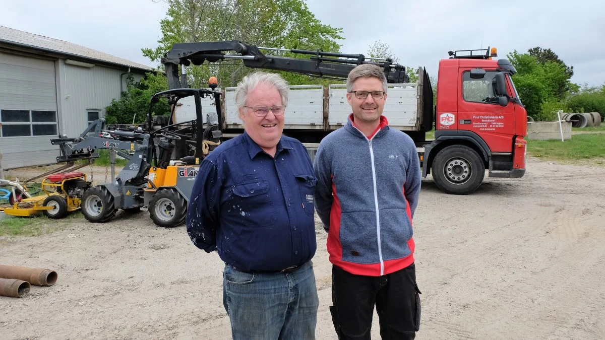 Direktør i PC Brøndboring A/S, Christian Christiansen, (th), og Ib Glibstrup, (tv), har begge et årelangt virke i virksomheden, der startede for næsten 125 år siden.