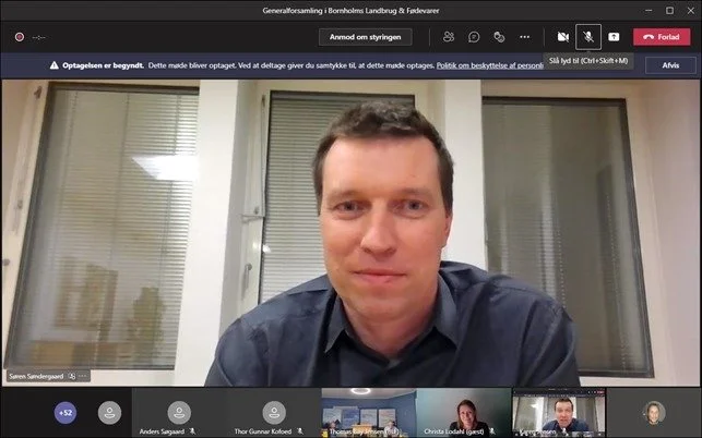 Søren Søndergaard holdt et spændende indlæg med erfaringer og oplevelser i løbet af sine første fire måneder som formand for Landbrug & Fødevarer.
