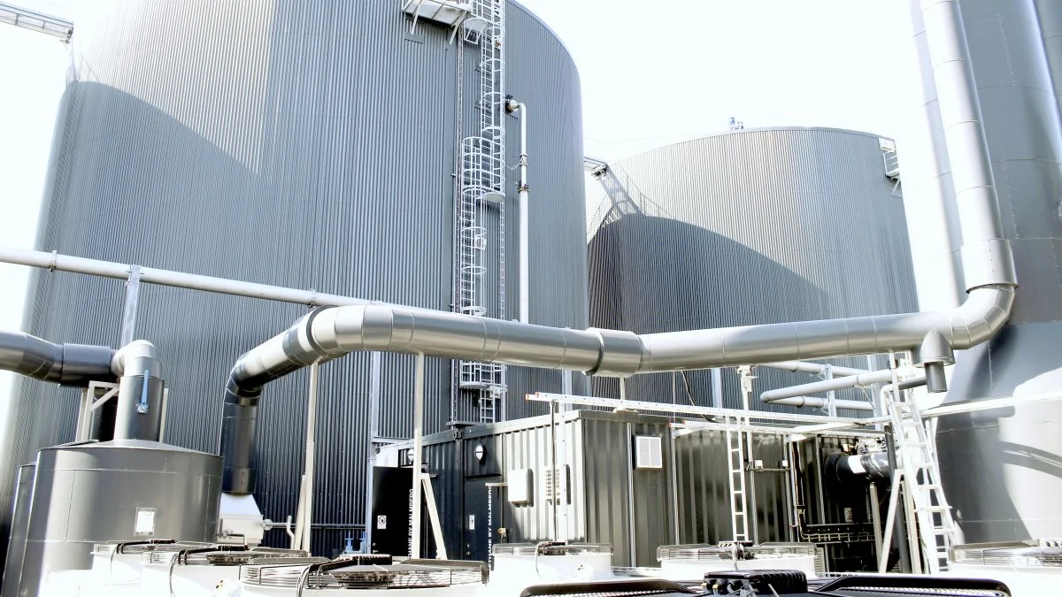 Nature Energy er kommet i modvind med sit kommende biogasanlæg ved Kværs i Sønderjylland. Fotoet hér er fra selskabets store biogasanlæg ved Holsted, der blev bygget og har været i drift i flere år. Arkivfoto


