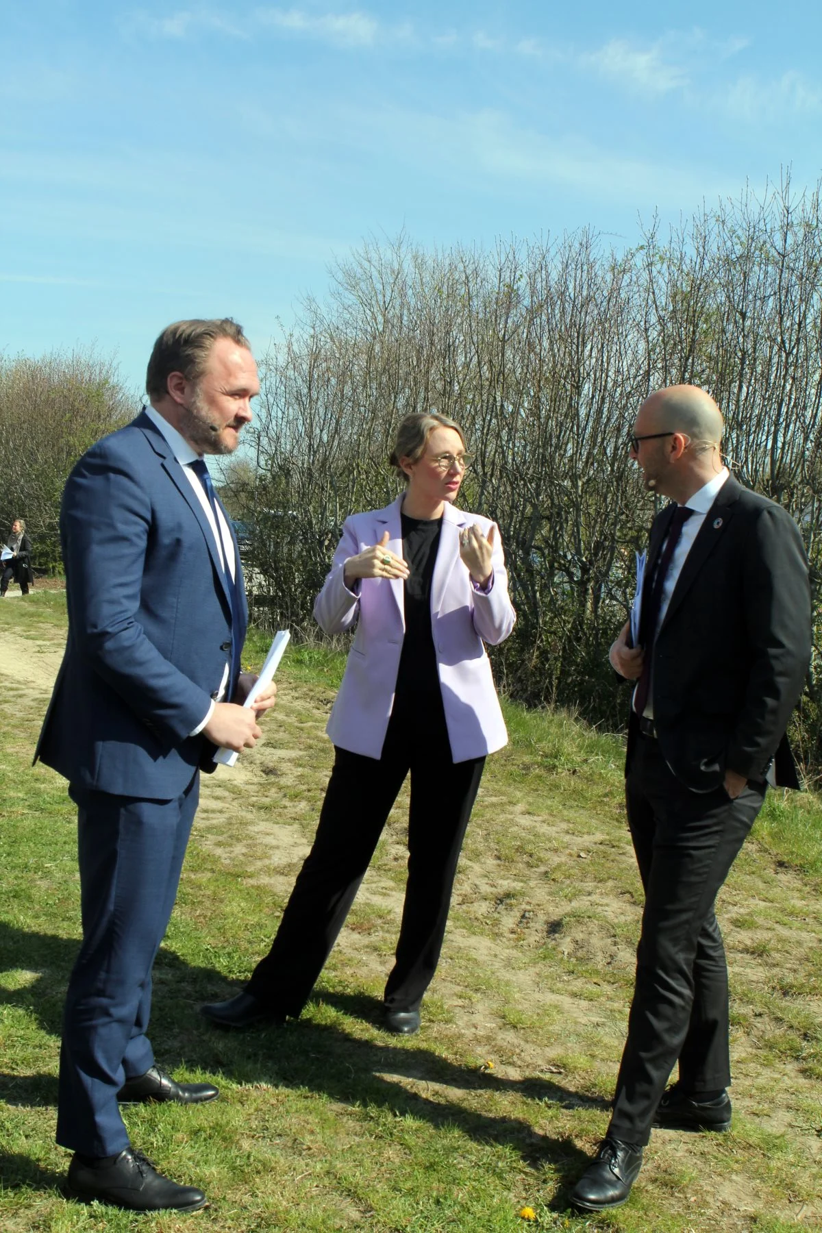 Klimaminister Dan Jørgensen (S), miljøminister Lea Wermelin (S) og fødevareminister Rasmus Prehn (S) står med en stor udfordring i at lave en bred aftale omkring sit landbrugsudspil. Foto: Lasse Ege Pedersen