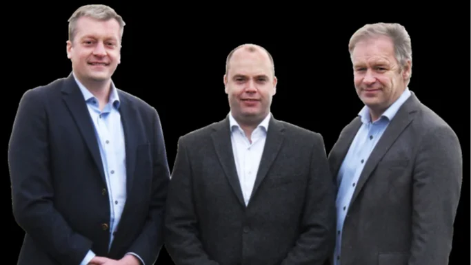 Hvis medlemmerne vil, ønsker landboforeningerne i Lemvig,  Skive og Thy at fusionere. Her ses deres formænd Morten Agger, Lars Kristensen og Leif Gravesen.