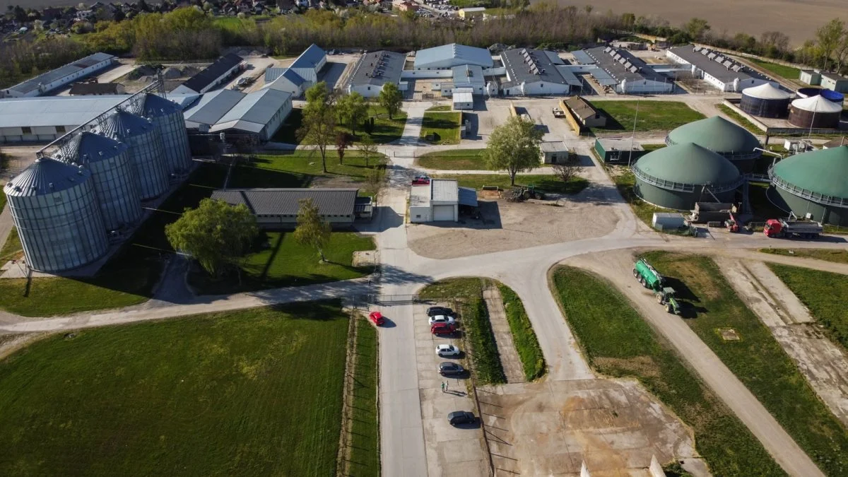Luftfoto over FirstFarms landbrugsvirksomhed i Tjekkiet. Foto: FirstFarms