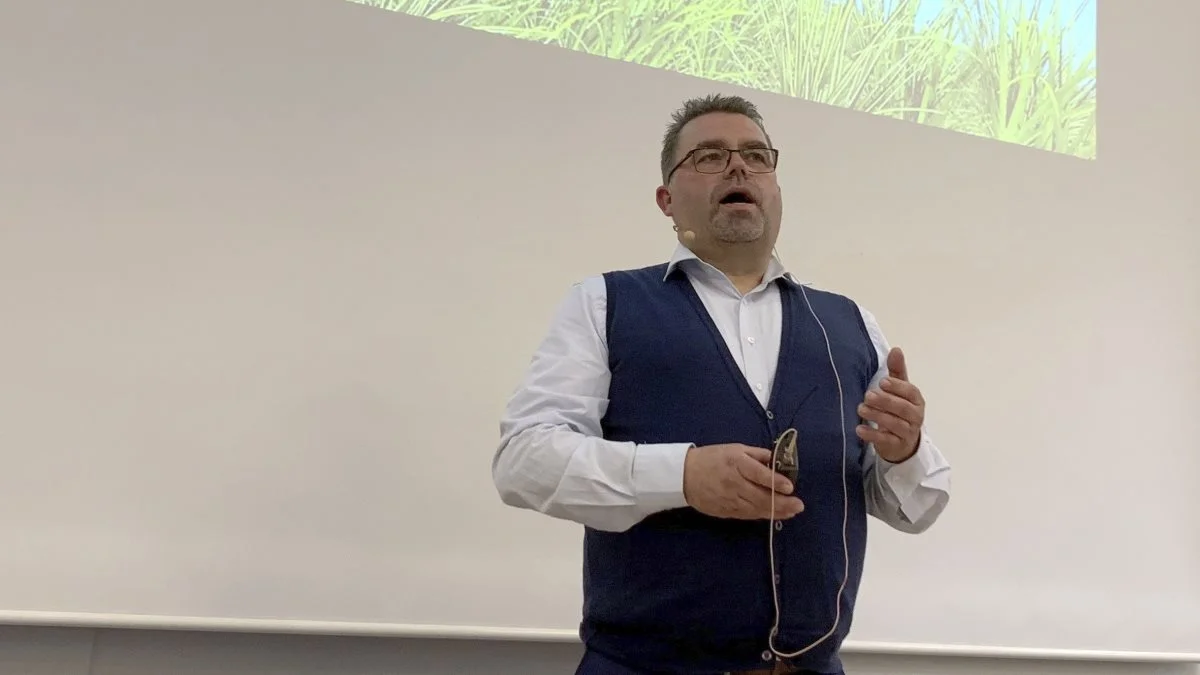 Formand for L&F Centrovice, Torben L. Povlsen understregede i sin beretning blandt andet betydningen af at være en synlig forening, der er med der, hvor dagsordenen sættes og beslutningerne tages. Foto: Jacob Lund-Larsen
