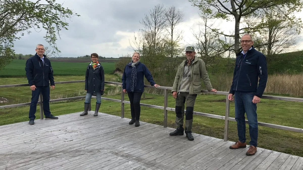 Lars-Peter Boel tog imod Susanne Zimmer fra Frie Grønne og Lise Bech fra Dansk Folkeparti, hovedbestyrelsesmedlem Jørgen Jørgensen fra Danmarks Naturfredningsforening og næstformand Lars Mellemkjær fra LandboNord. Foto: LandboNord