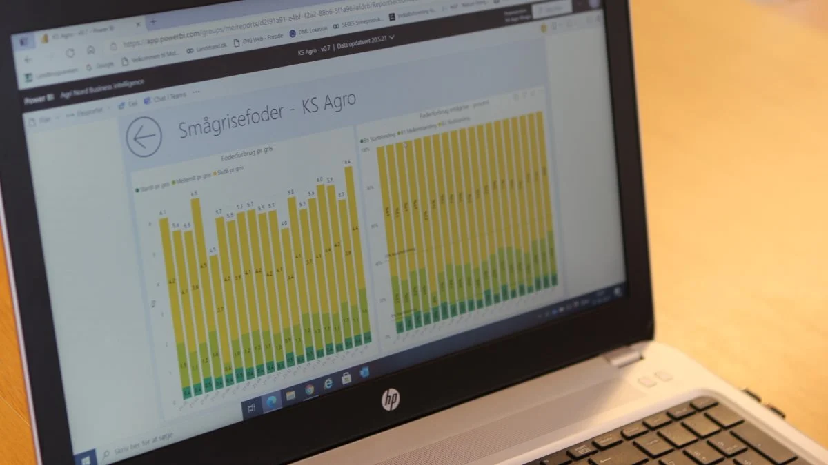 For Kåre Skårhøj har funktionen, hvor man kan overvåge foderforbruget på ugebasis, klart mest værdi i det nye dashboard, der stadig er under udvikling.