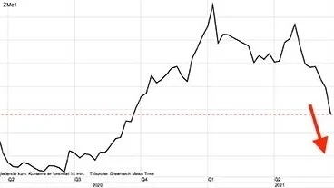 CBOT-sojaskrå i USD pr. short ton

Prisen for sojaskrå har været i frit fald på den amerikanske afgrødebørs i Chicago siden maj måned. Der er nu fremkommet en teknisk topformation, som indikerer, at prismålet ligger helt nede ved 300 dollar pr. short ton.
