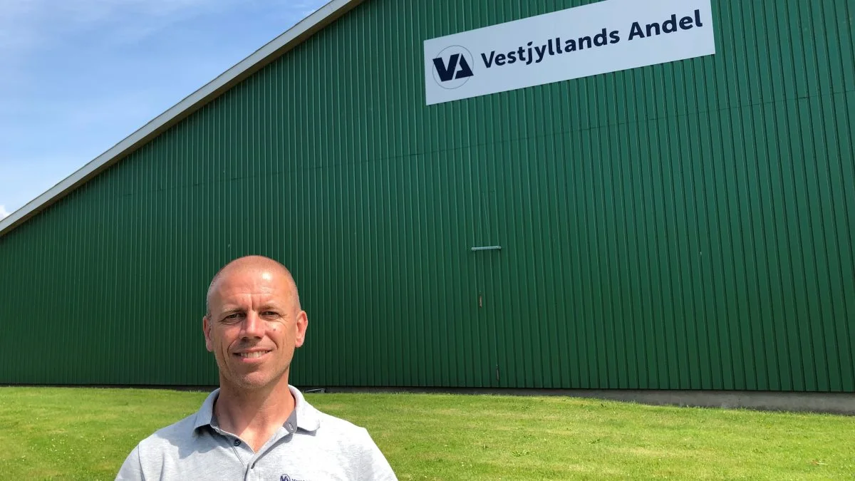 Afdelingsleder Peder Balling glæder sig over modtagelsen af Vestjyllands Andel i Bedsted.