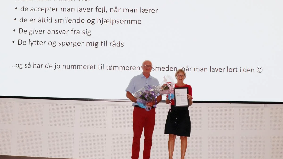 Årets læremester blev Hanne og Niels Stentebjerg fra Faaborg.