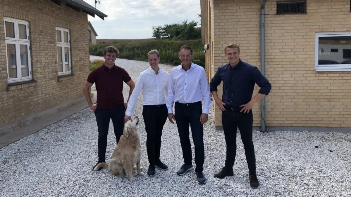 Fra venstre mod højre: Asmus Klith Forum, Jonas Ellitsgaard Jensen, Erling Bonnesen samt Niels Skovgaard. Foto: LandboUngdom.