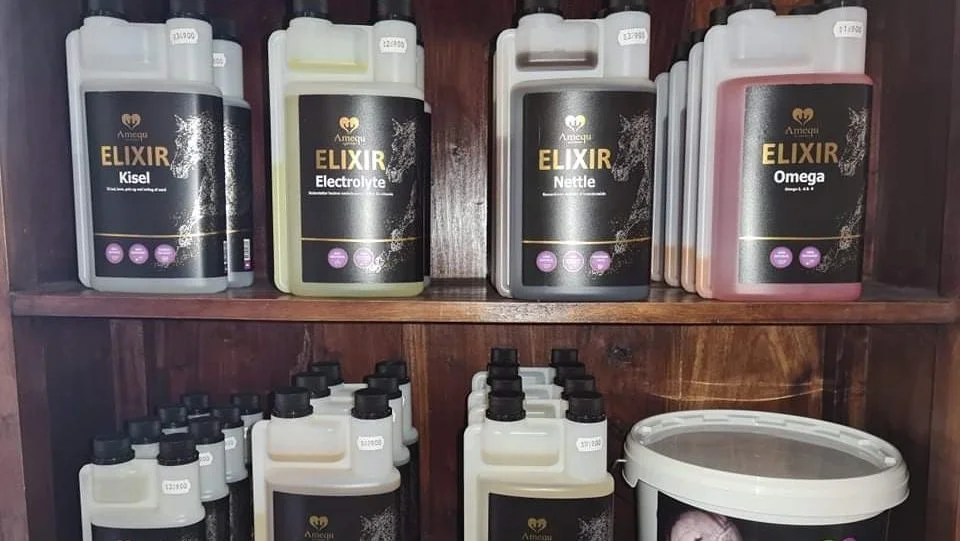 Produkterne i Amequ Elixir serien er testet i et stort omfang på konkurrenceheste, såvel som heste i vedligehold.


