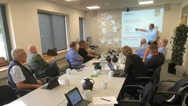 Formand Christian Lund, SLF, fortalte de fremmødte om SLF generelt. 