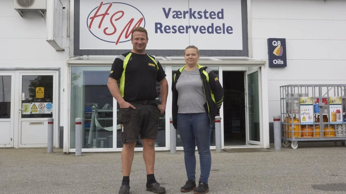Carina og Tom Hesselborg er de nye lejere af lokalerne i Hjallerup efter Hjallerup Maskinforretning. Fotos: Tenna Bang