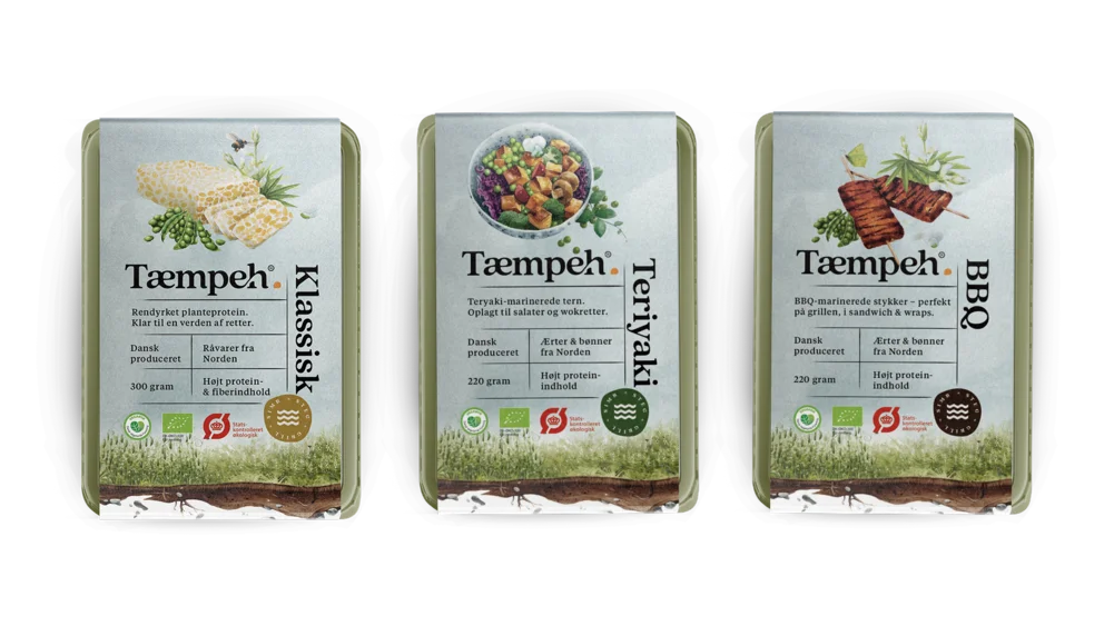 Indtil videre sælger Foodture tre typer tæmpeh i Meny, mens man eksperimenterer med nye produkter. Foto: Foodture