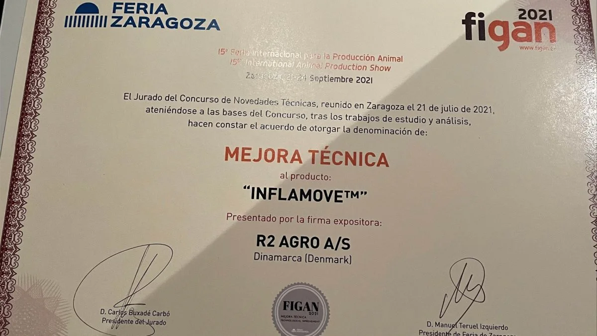Prisen for Technical Improvement gik til R2 Agro A/S.