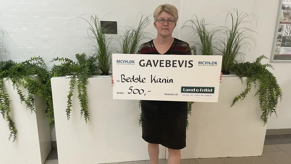 Bedste kanin modtager 500 kroner fra Land og Fritid.