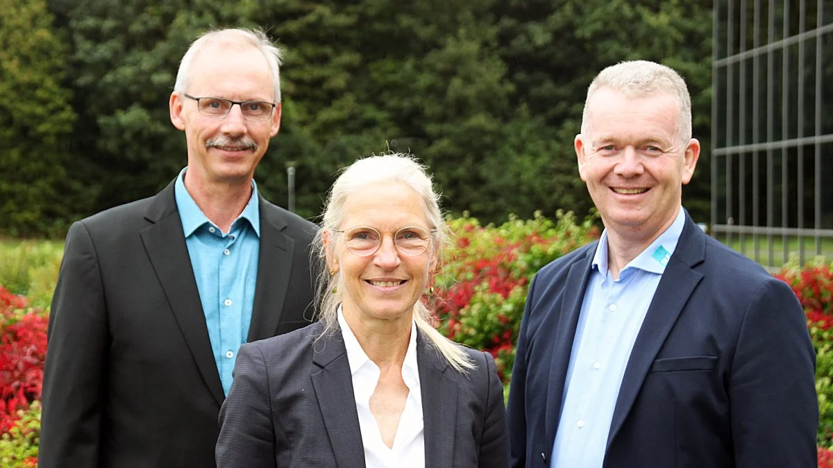 Fv: Erling Christensen, formand LBBL, Gitte Grønbæk, ny direktør, og Anders Andersen, udviklingschef.