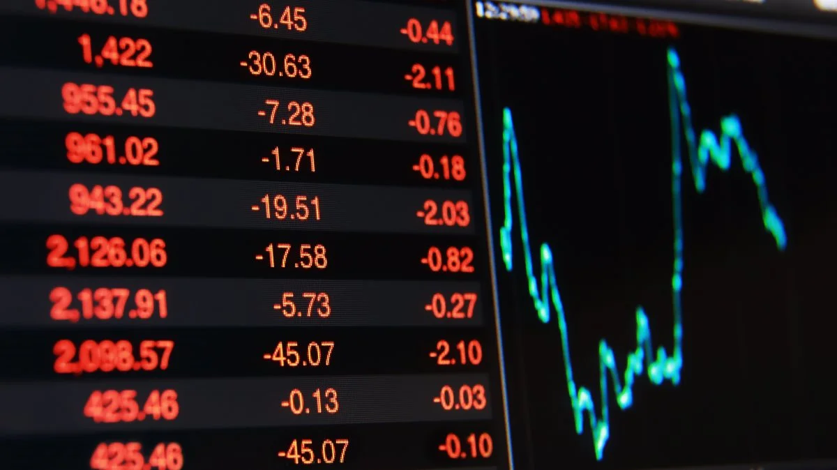 display of the depression of stock market in thailand