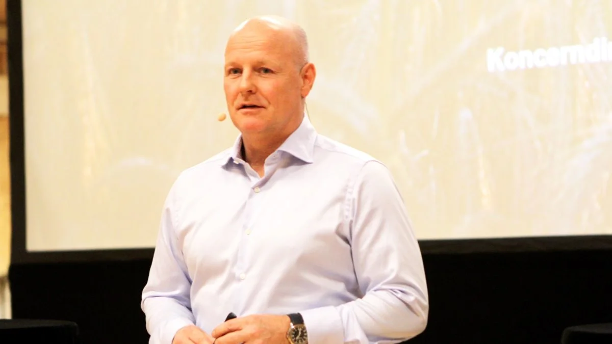 Nykredits koncernchef Tonny Thierry Andersen fortæller i denne tid om de nye, grønne tilbud til landmændene på en række konferencer over hele landet. Arkivfoto