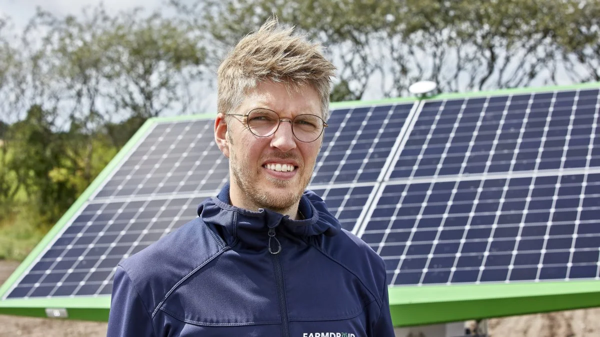 Kristian Warming glæder sig over at salget af Farmdroid går strygende – både i Danmark og i udlandet. 
