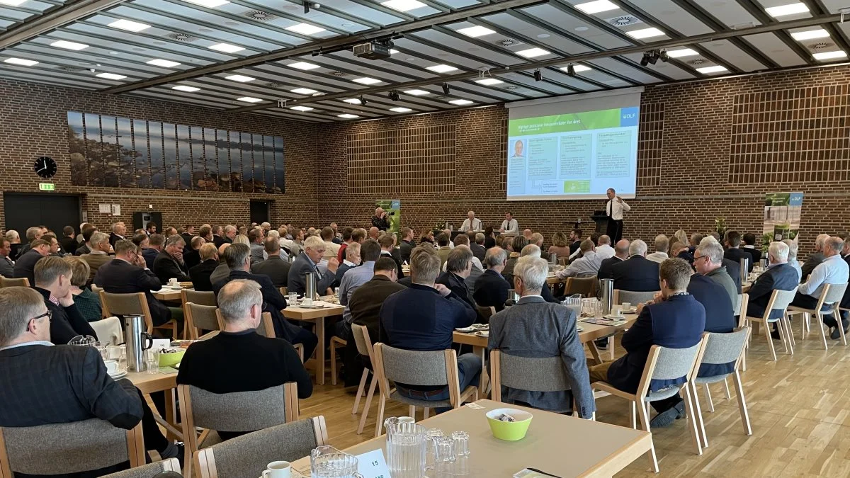 - Vi har også vi ambitioner om at udvikle endnu bedre produkter og løsninger, der kan imødegå de store klimaudfordringer og bidrage til opfyldelse af de politiske ambitioner, lød det fra Christian Høegh-Andersen, formand i DLF. Foto: Steven Andersen