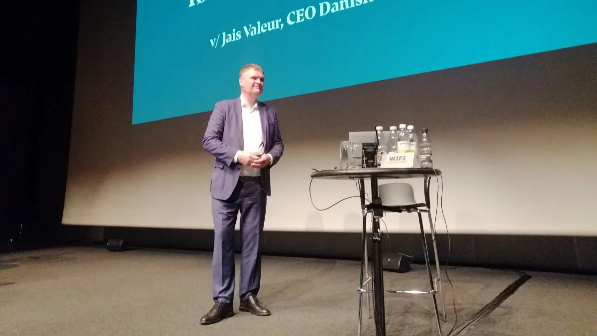 - Vi skal have pengene til den grønne omstilling ind i erhvervet, sagde Jais Valeur under indlægget »Fremtidens Fødevareproduktion«. Foto: Alexander Dornwirth.