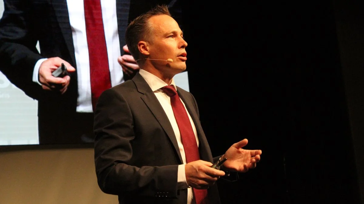 - Det skal sikres, at alle er motiverede for at bekæmpe PRRS, sagde Christian Fink under sin beretning på årsmødet i tirsdags, hvor han gjorde det klar, at han er klar over, at det kan give udfordringer, men at vi er i en situation nu, hvor flere og flere besætninger bliver ramt. Foto: Alexander Dornwirth