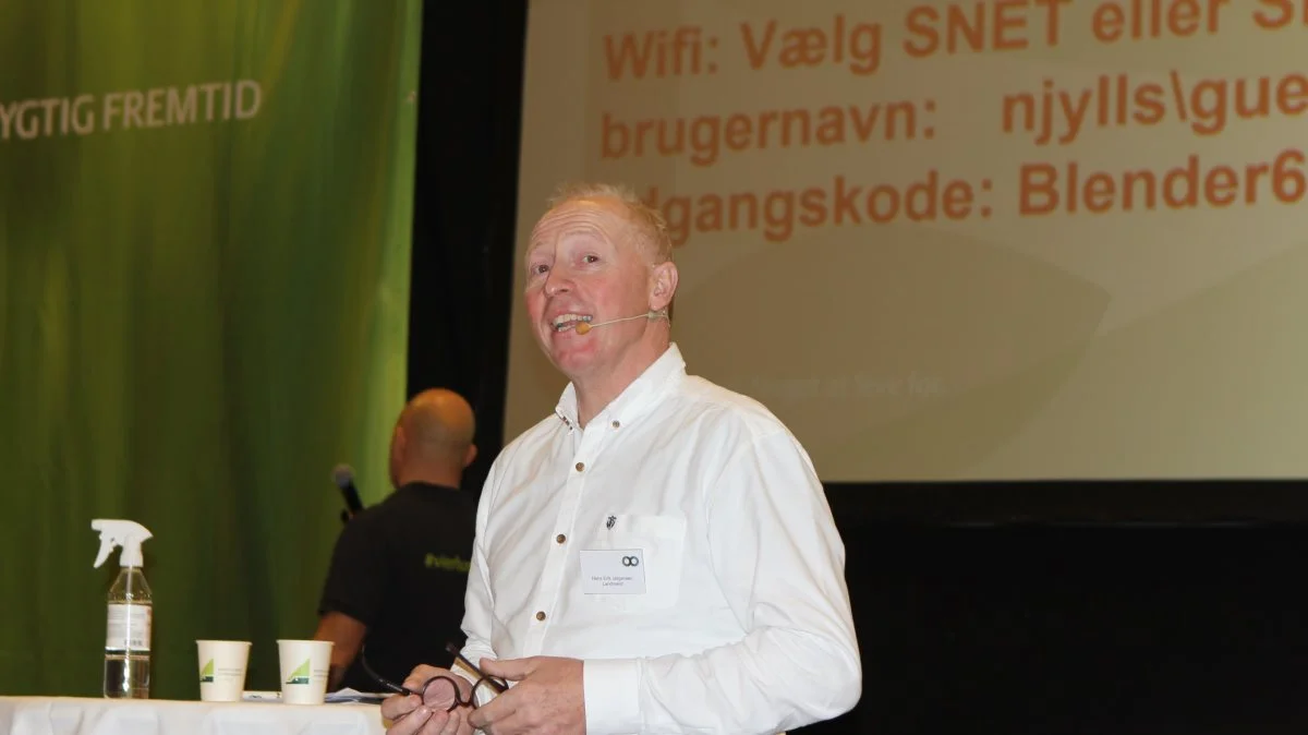 - Selv om vi er gode, er vi vist stadigvæk kun på begynderholdet i grøn omstilling, lød det fra formand Hans Erik Jørgensen. Foto: Line Brusgaard