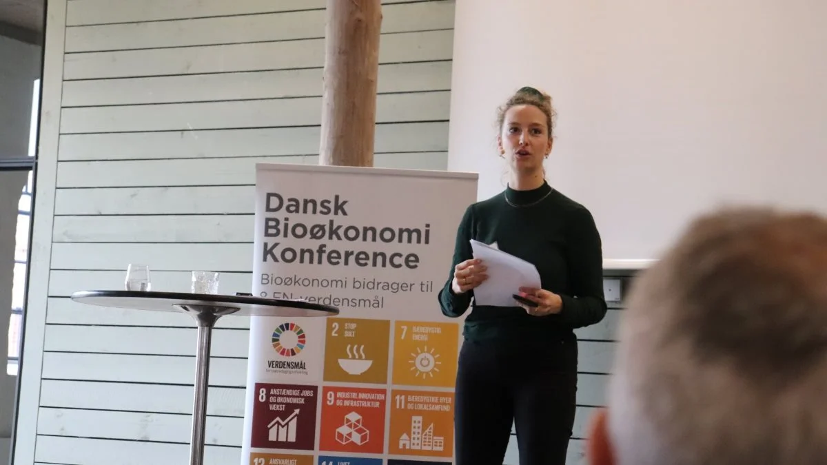 Laura Hoffmann fra Tænketanken Frej var tovholder på den afdeling af indlæg, som hed »Hvordan gør vi grøn omstilling til god forretning?«. Foto: Jørgen P. Jensen