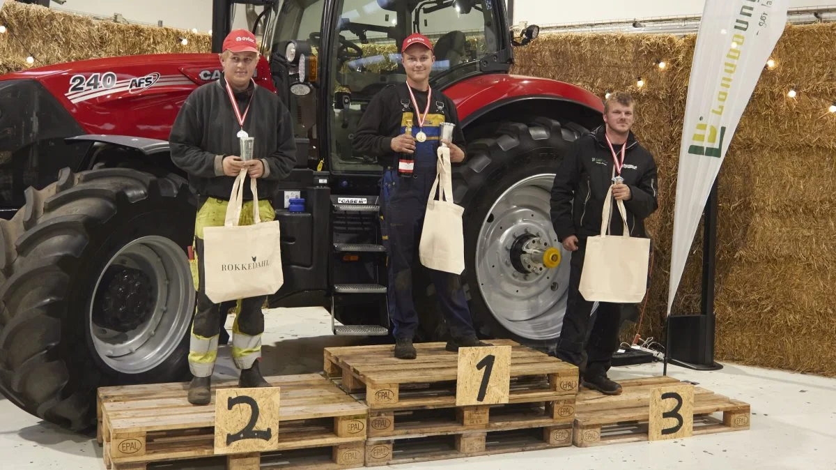 Landbrugsklassen
1. Nis Geertsen, Hanstholm (86,50 point), 2. Kasper Holmbo Bak, Vils (83,75 point), 3. Martin T. Jensen, Kjellerup (78,00 point).

