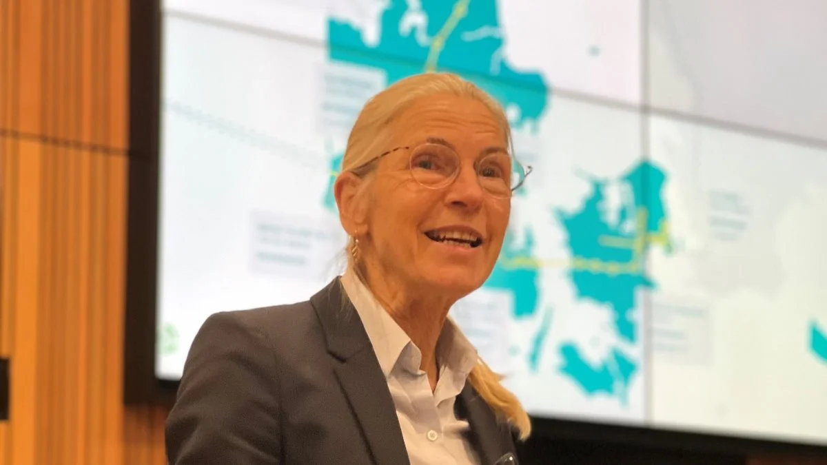 Direktør i Landbrugets Biomasseleverandører, Gitte Grønbæk, ved generalforsamlingen forleden.