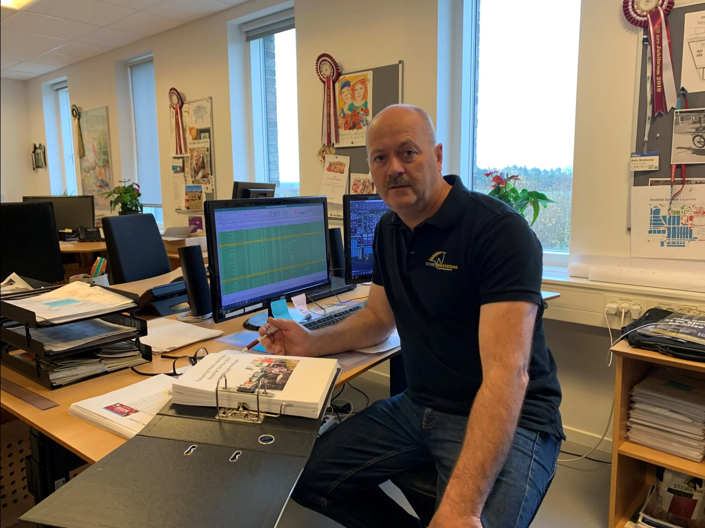 - Maskinudstillingen var i 2019 på 56.000 kvadratmeter, men det område bliver udvidet med 5.500 kvadratmeter, så vi kommer op på i alt 61.500 kvadratmeter, meddeler udstillingskoordinator Niels Mathiasen. Foto: Jesper Hallgren
