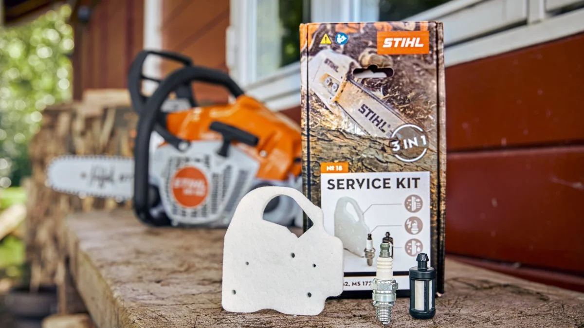 Stihl tilbyder som noget nyt nu forskellige service- og vedligeholdelses kits til maskiner.