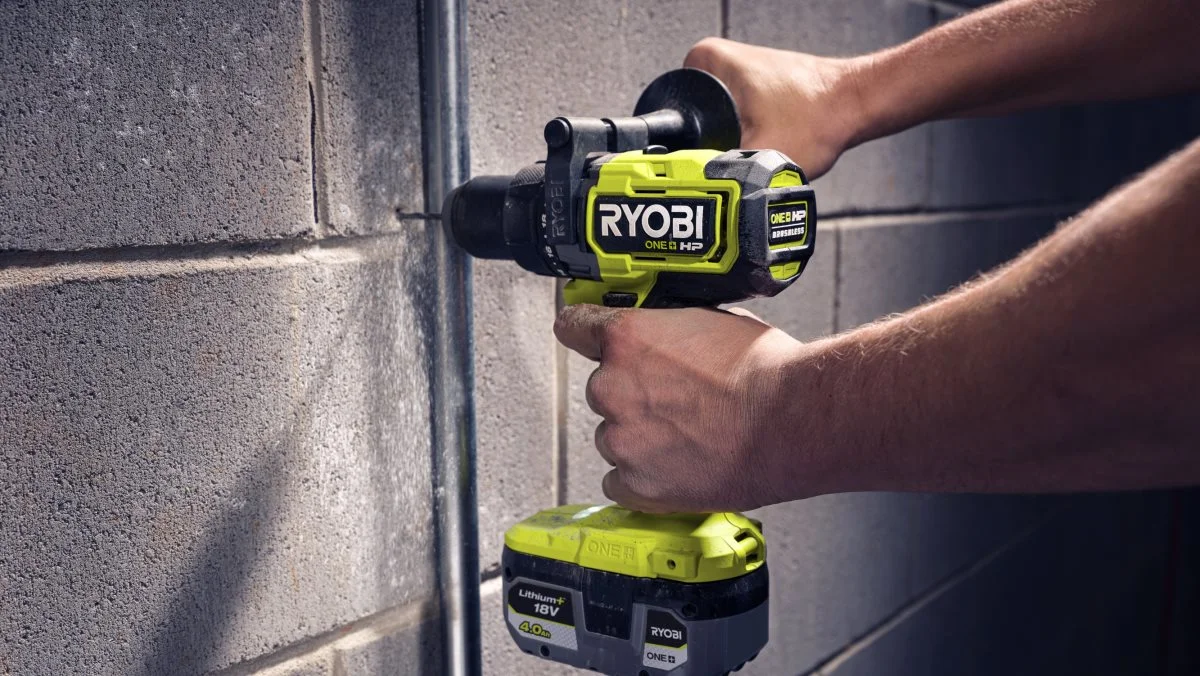 Programmet fra Ryobi omfatter også RPD18X – ONE+™ HP bore-/skruemaskinen med slag.