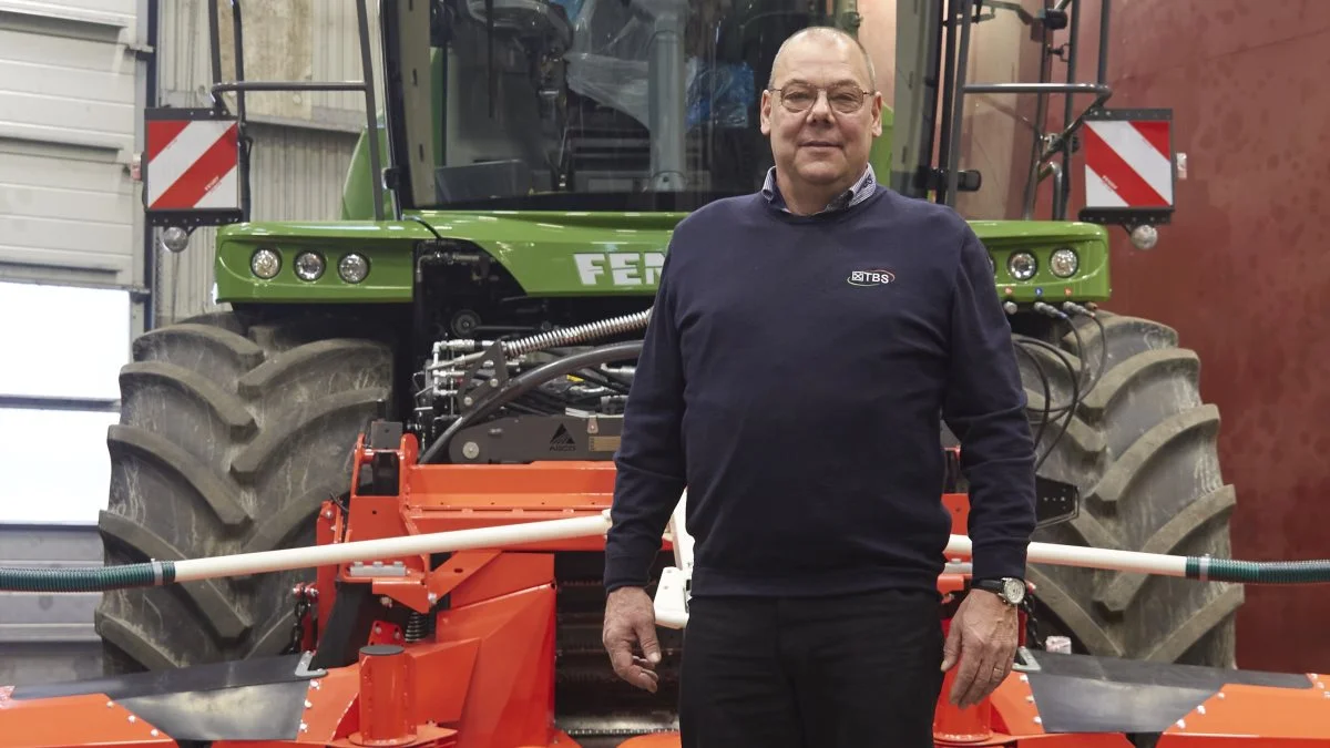 Salgskonsulent Ernst Winther Hansen fortalte om denne Fendt-snitter. En maskine, som ingen har troet på, men nu har vist sit værd.